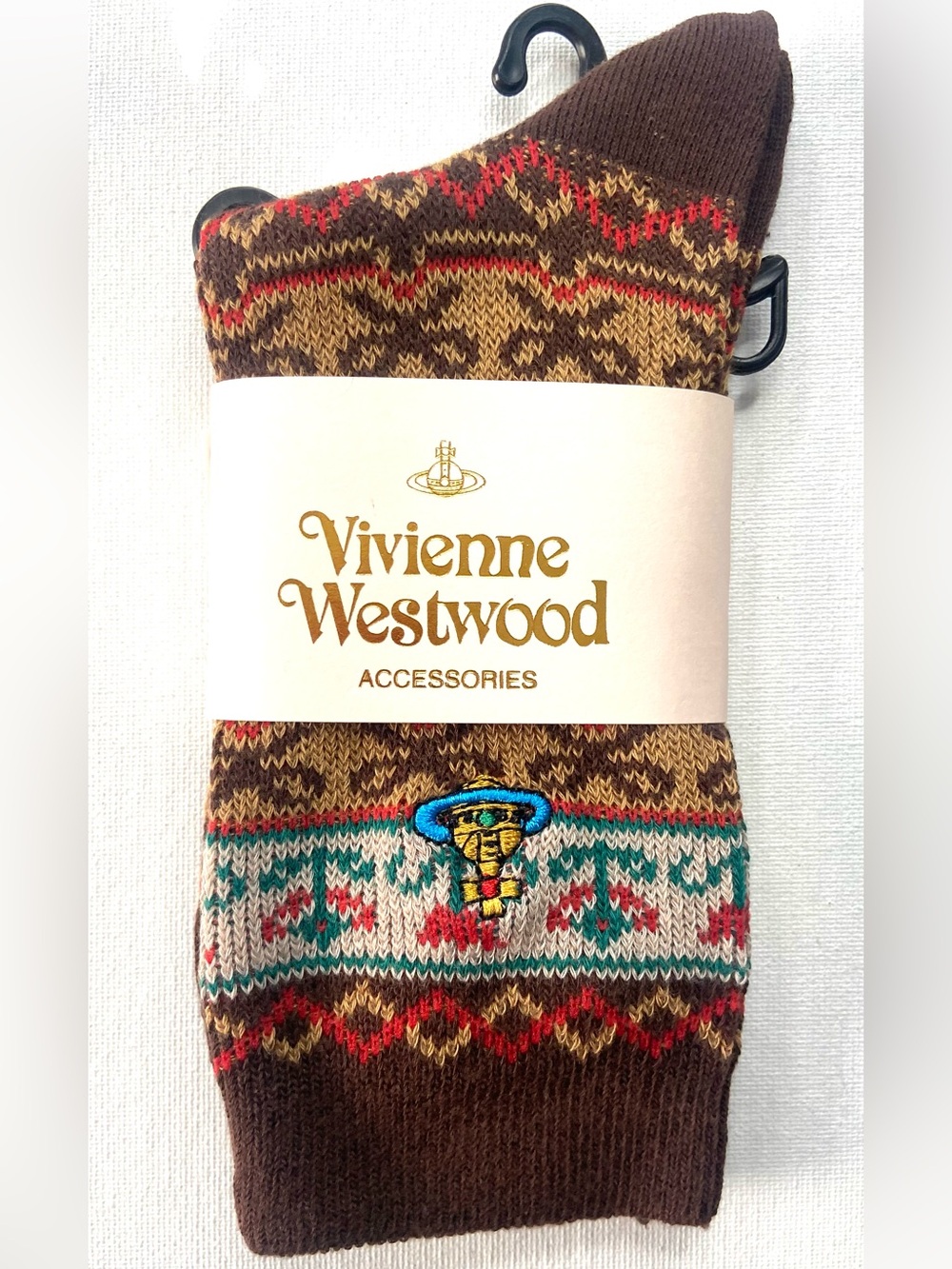 Vivienne Westwood Brown Multicolor Fair Isle Socks